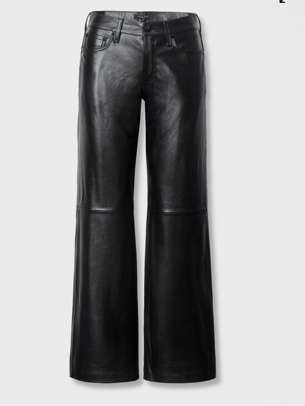 rag & bone Women’s Cam Relax Fit Black Leather NEW WITH TAGS SIZE: 28 - Picture 6 of 13